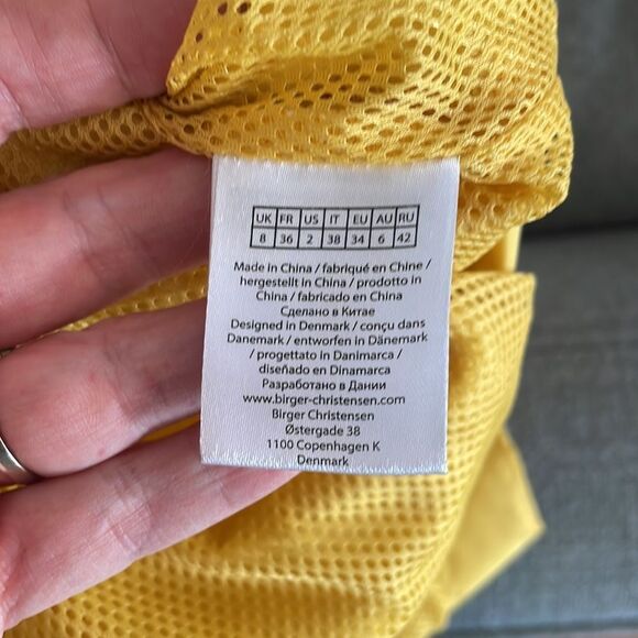 Remain Birger Christensen moi pencil  skirt cream gold yellow - Picture 12 of 12